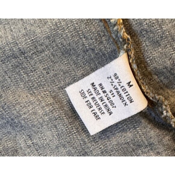 Cabi  Blue Stretch Cotton Blend Denim Jacket Classic Casual Style Size Medium - Picture 4 of 10